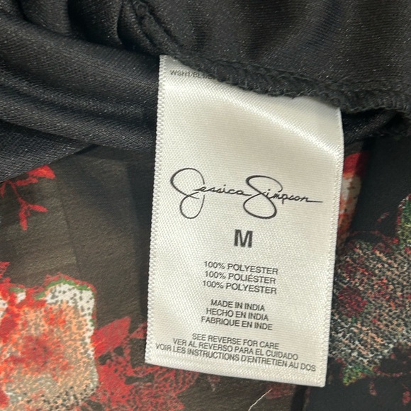 Jessica Simpson lulu Maxi Dress Black Large English Floral  Sz: Medium - Picture 12 of 12